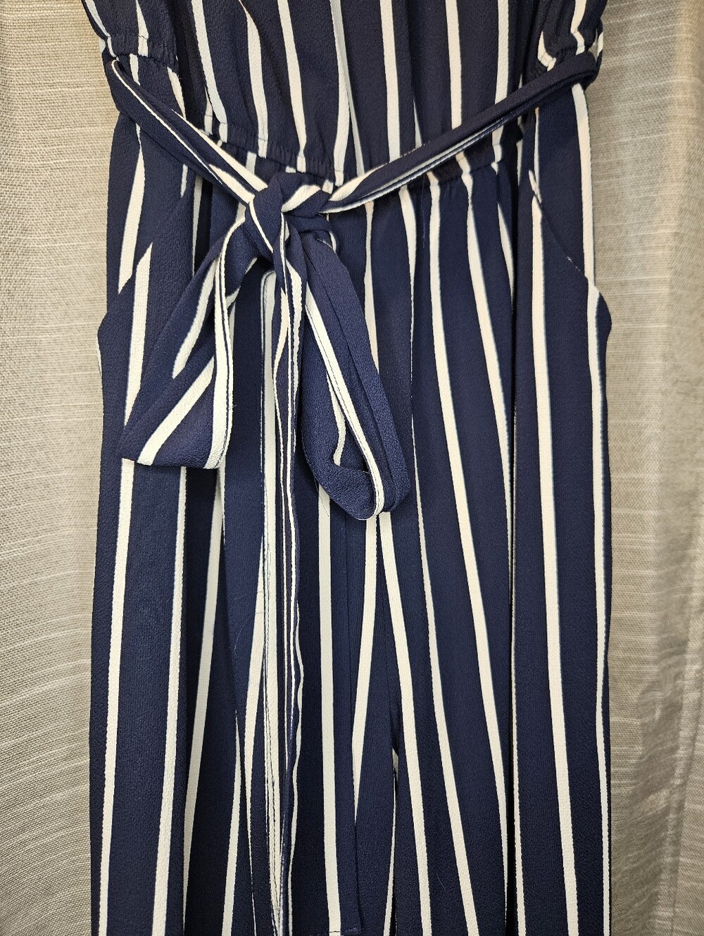 RUE21 NWT Striped Wide Leg Strapless Jumpsuit Small - Picture 4 of 13